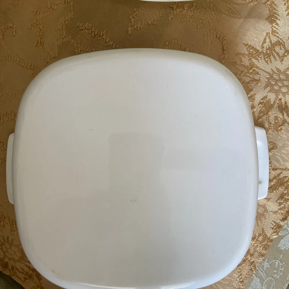2 Quart CorningWare Floral White Casserole with Glass Lid
